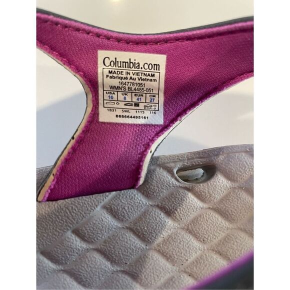 Columbia PFG Sunbreeze Vent Gladiator Sandal Gray/Pink Women’s Sz 10 - Picture 6 of 7